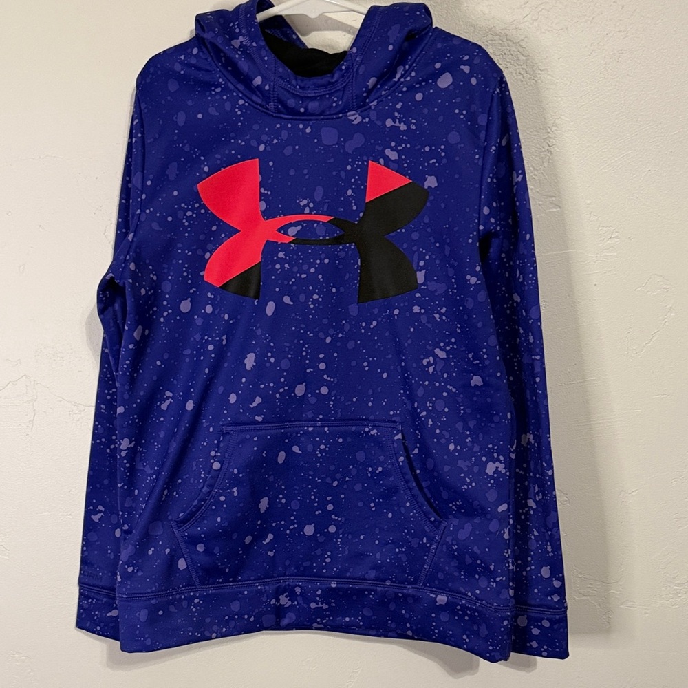 Under Armour Kids Purple Hoodie with Red and Black Logo